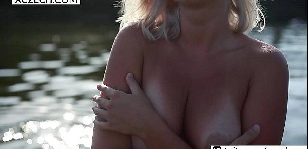  Adventure in the boat with big natural tits - XCZECH.com